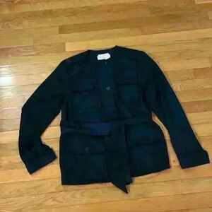 Navy blue Hei Hei jacket with belt size small